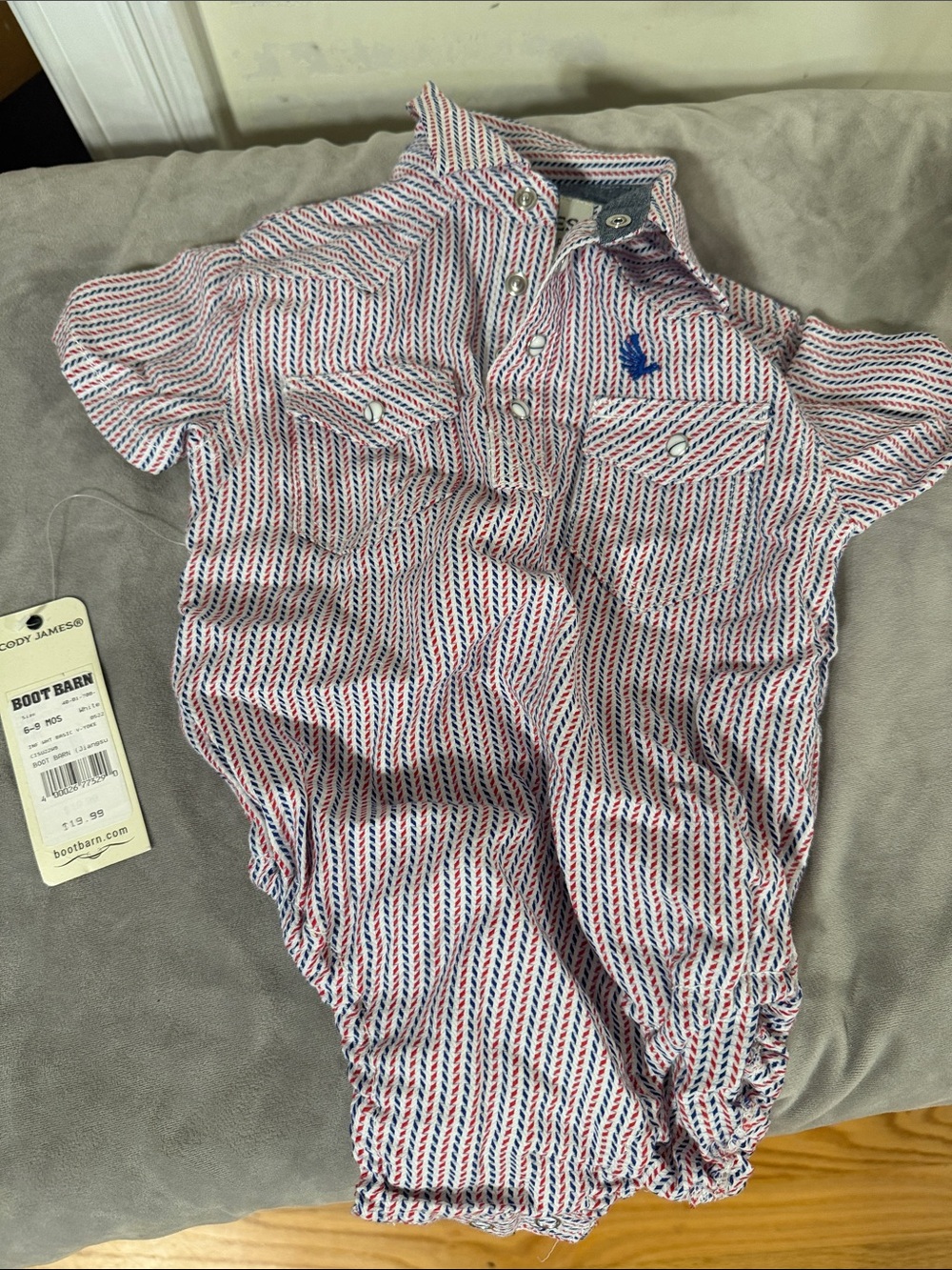 Cody James Red, White & Blue Baby Romper
